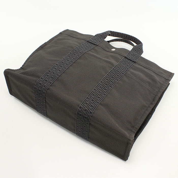 HERMES Her Line MM Tote Bag canvas gray unisex
