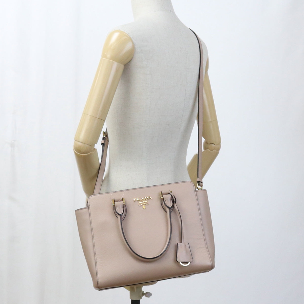 PRADA 2WAY handbag Handbag Shoulder bag leather Pink Women