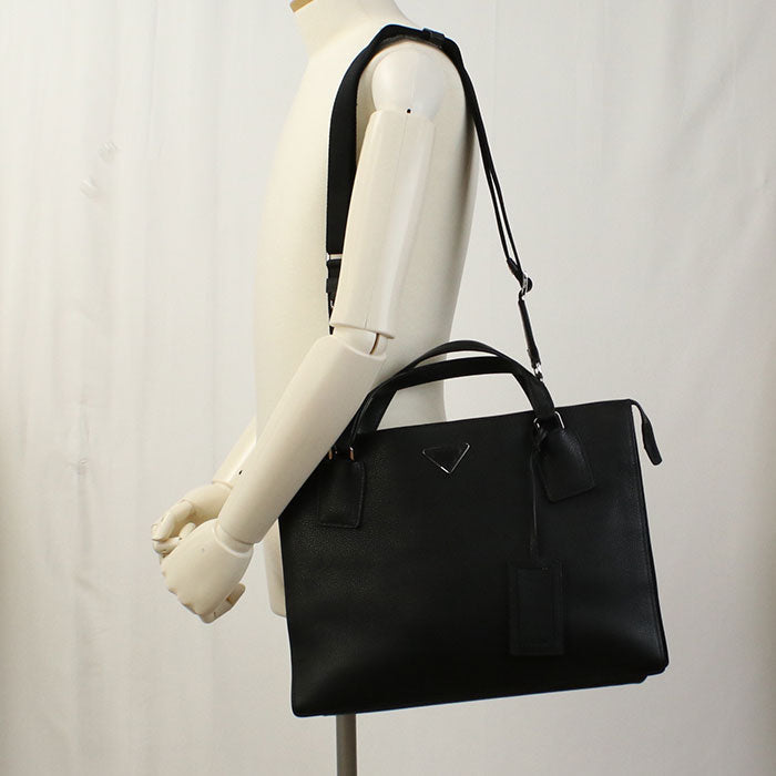 PRADA 2VG041 2WAYTote Bag/hand bag leather Black mens