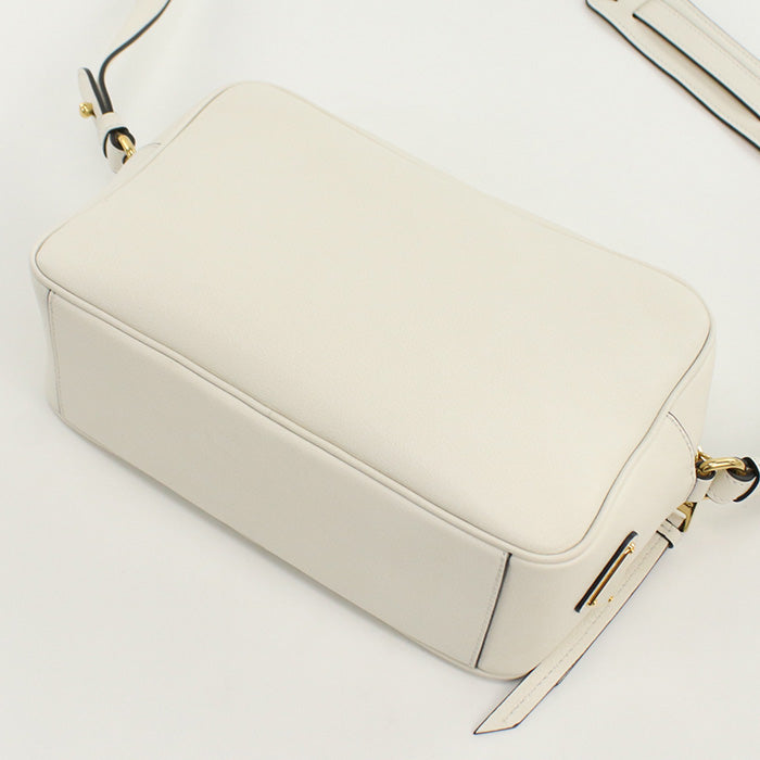 PRADA Shoulder Bag Grey Scarf Shoulder Bag leather white Women