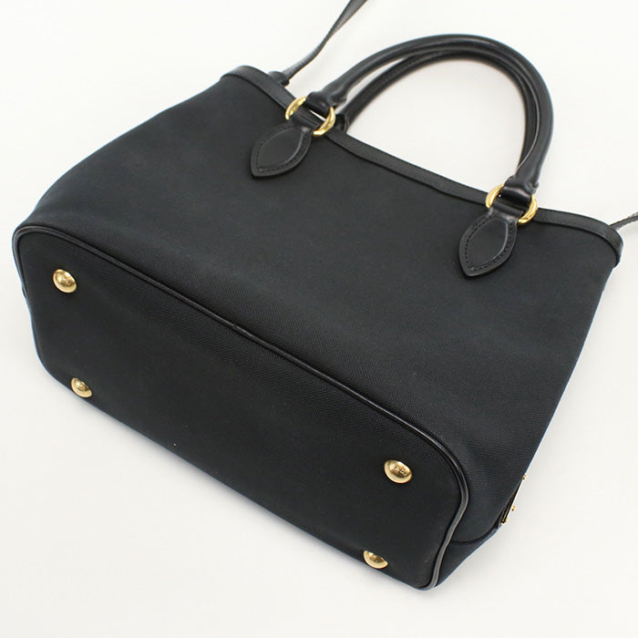 PRADA 1BA172 UCW F0002 2WAY Tote Bag canvas black Women