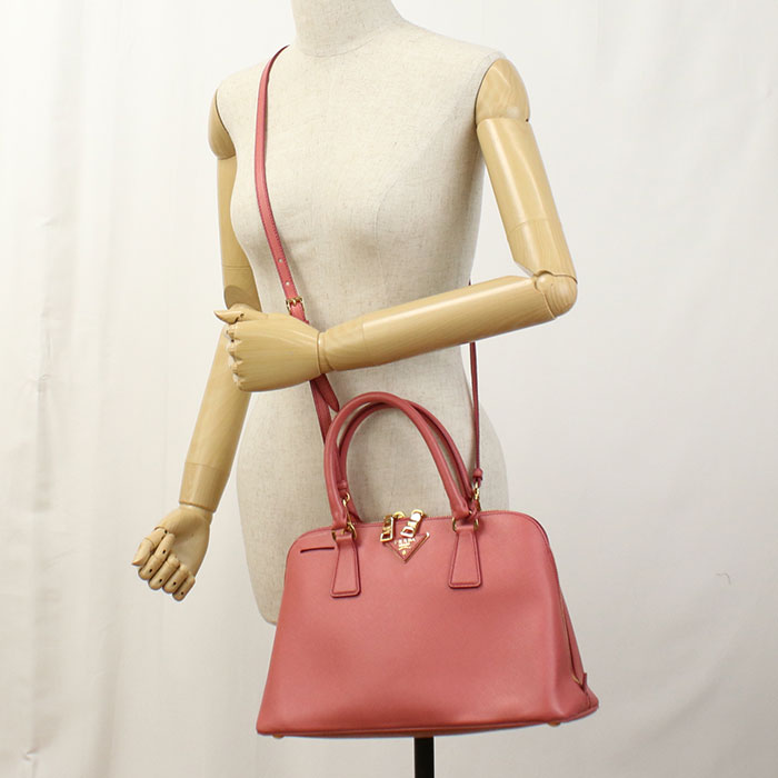 PRADA 1BA837 Handbag Safiano 2WAY handbag leather pink Women