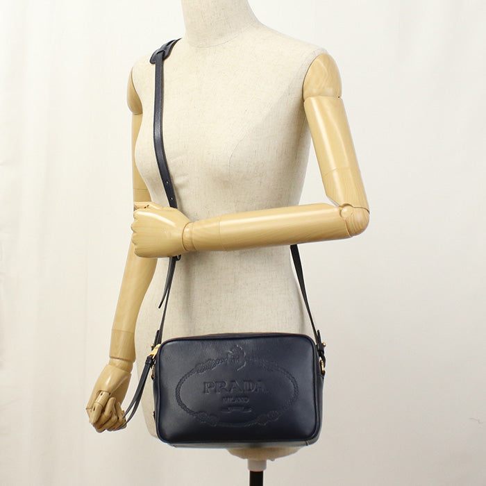 PRADA 1BH089 2EBJ F0216 Small Calfskin/Small Shoulder Bag navy Women