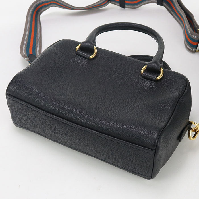 PRADA 1BB108 2E8K F0002 2WAY Vittello leather Handbag leather black Women