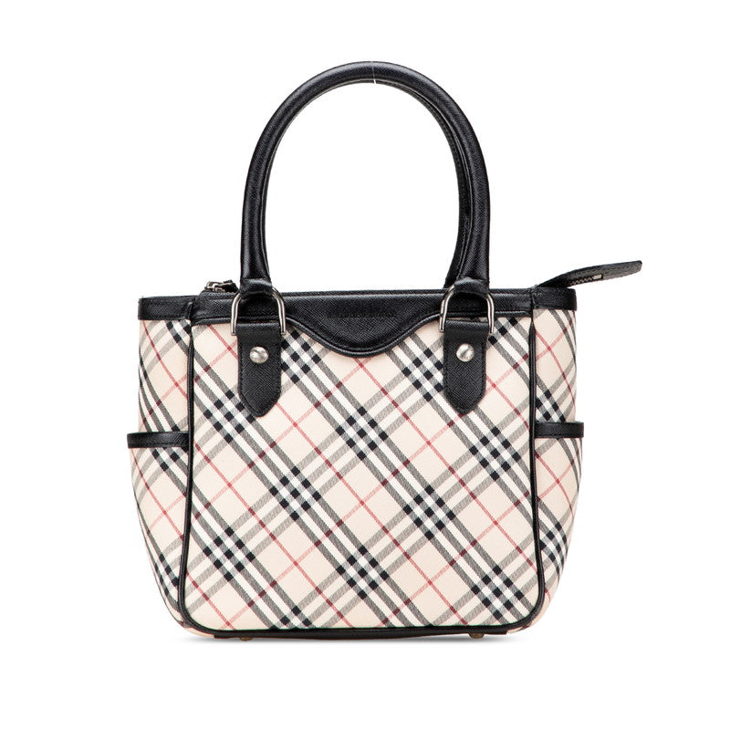 Burberry Nova Check Canvas Leather Handbag
