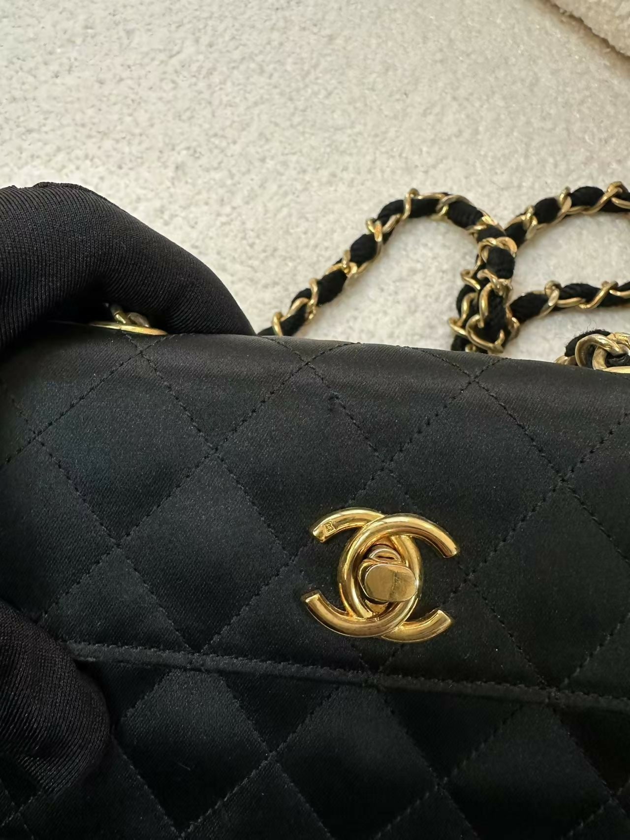 Chanel (1986-88) Classic Mini Satin Bag