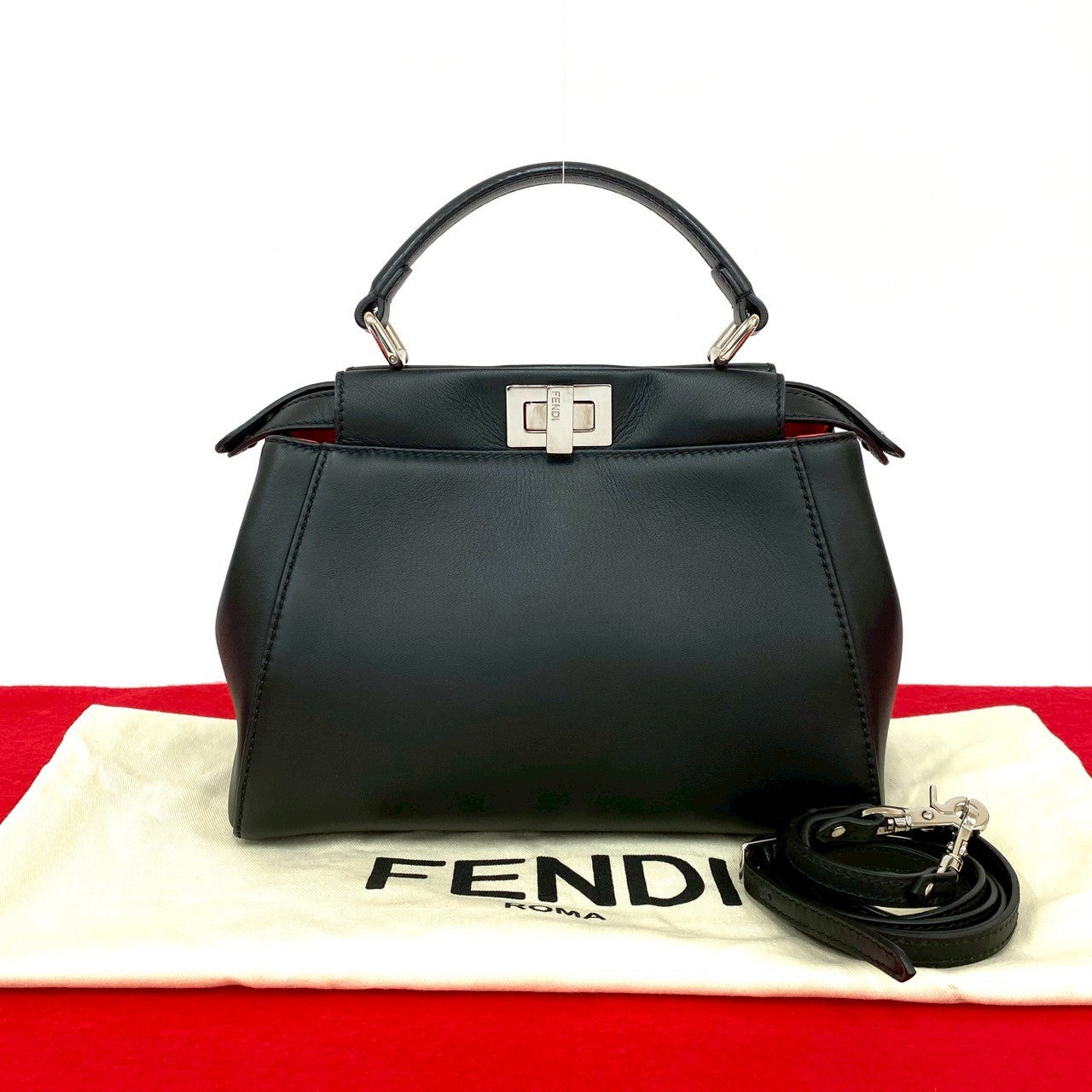 Fendi Peekaboo Leather 2way Bag