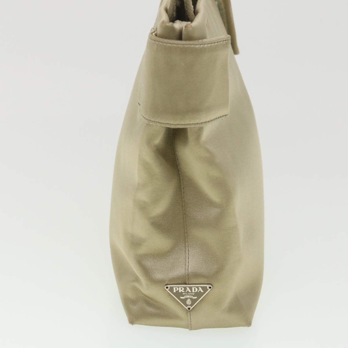 Prada Hand Bag Satin Beige