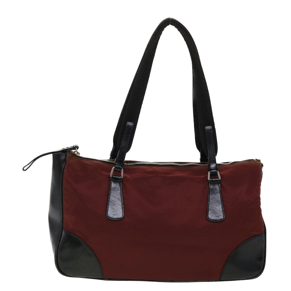 Prada Shoulder Bag Nylon Leather Red