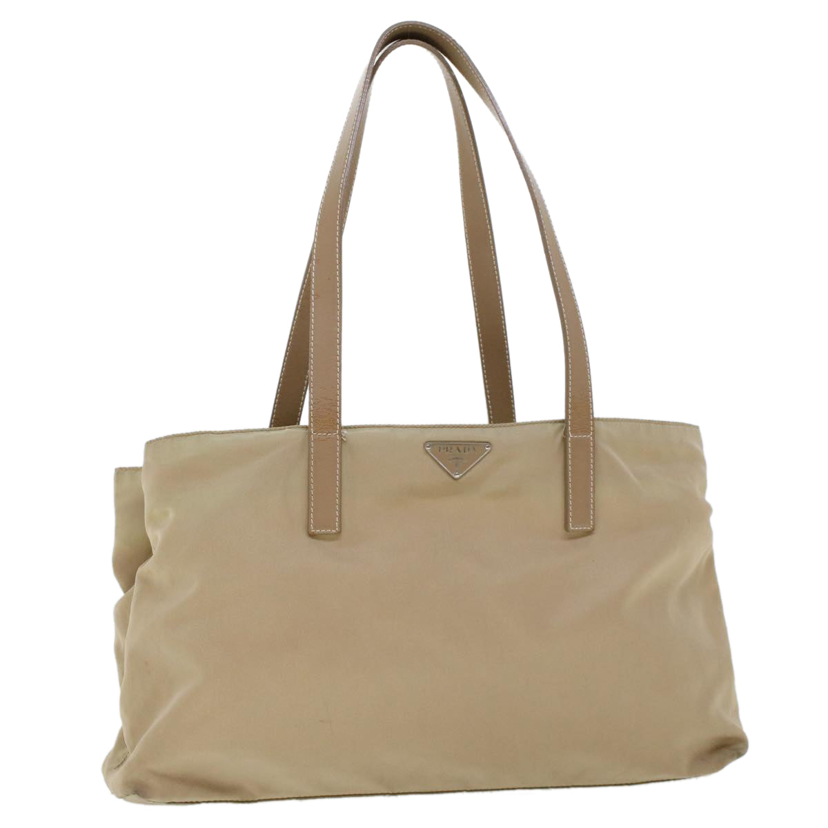 Prada Tote Bag Nylon Beige