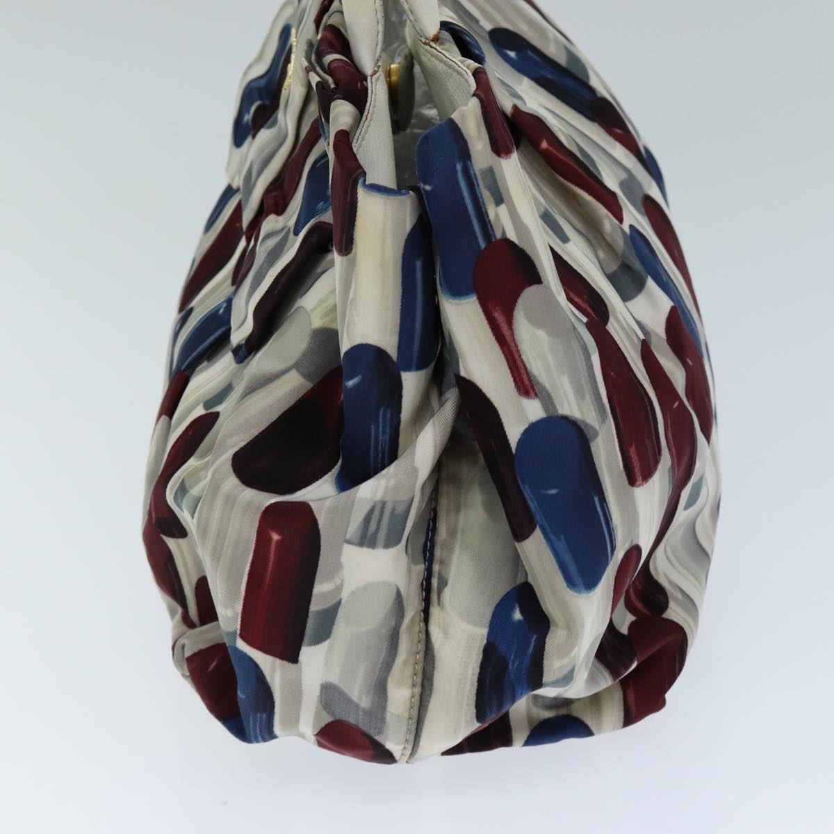 PRADA Lip Pattern Hand Bag Nylon Multicolor Auth yb569
