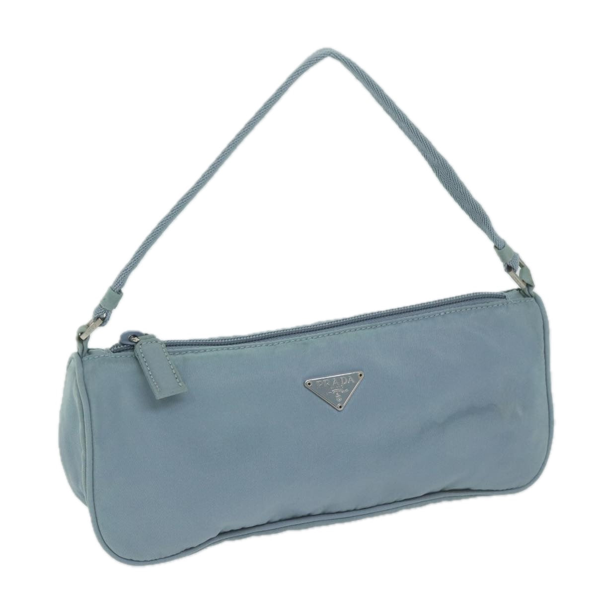 PRADA Accessory Pouch Nylon Blue Auth Luxury Handbag