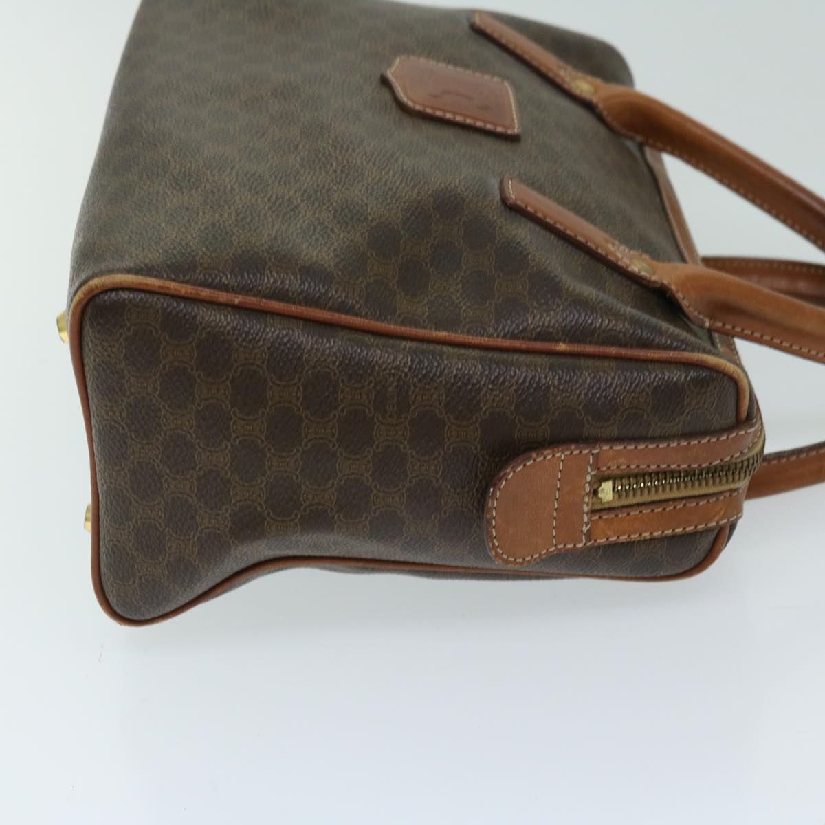 Luxury CELINE Macadam Canvas Hand Bag PVC Brown 10901