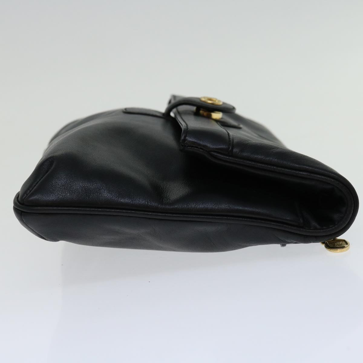 Luxury CELINE Shoulder Bag Leather Black 11353