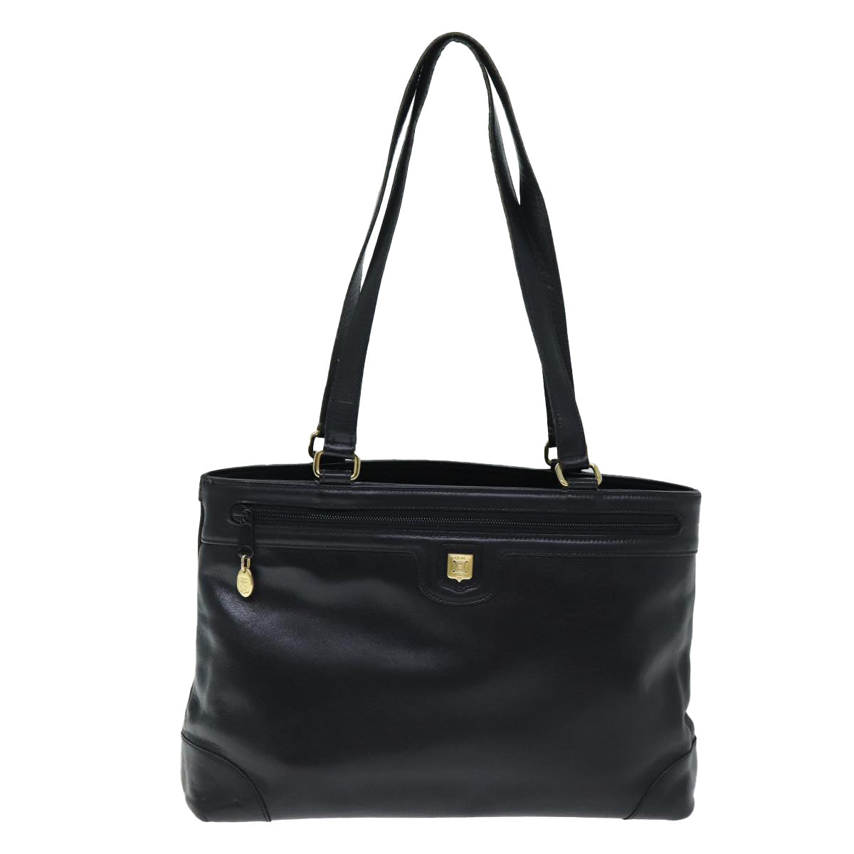 Luxury CELINE Tote Bag Leather Black 12677