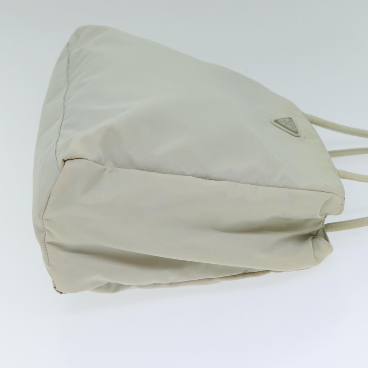 PRADA Hand Bag Nylon Gray Auth
