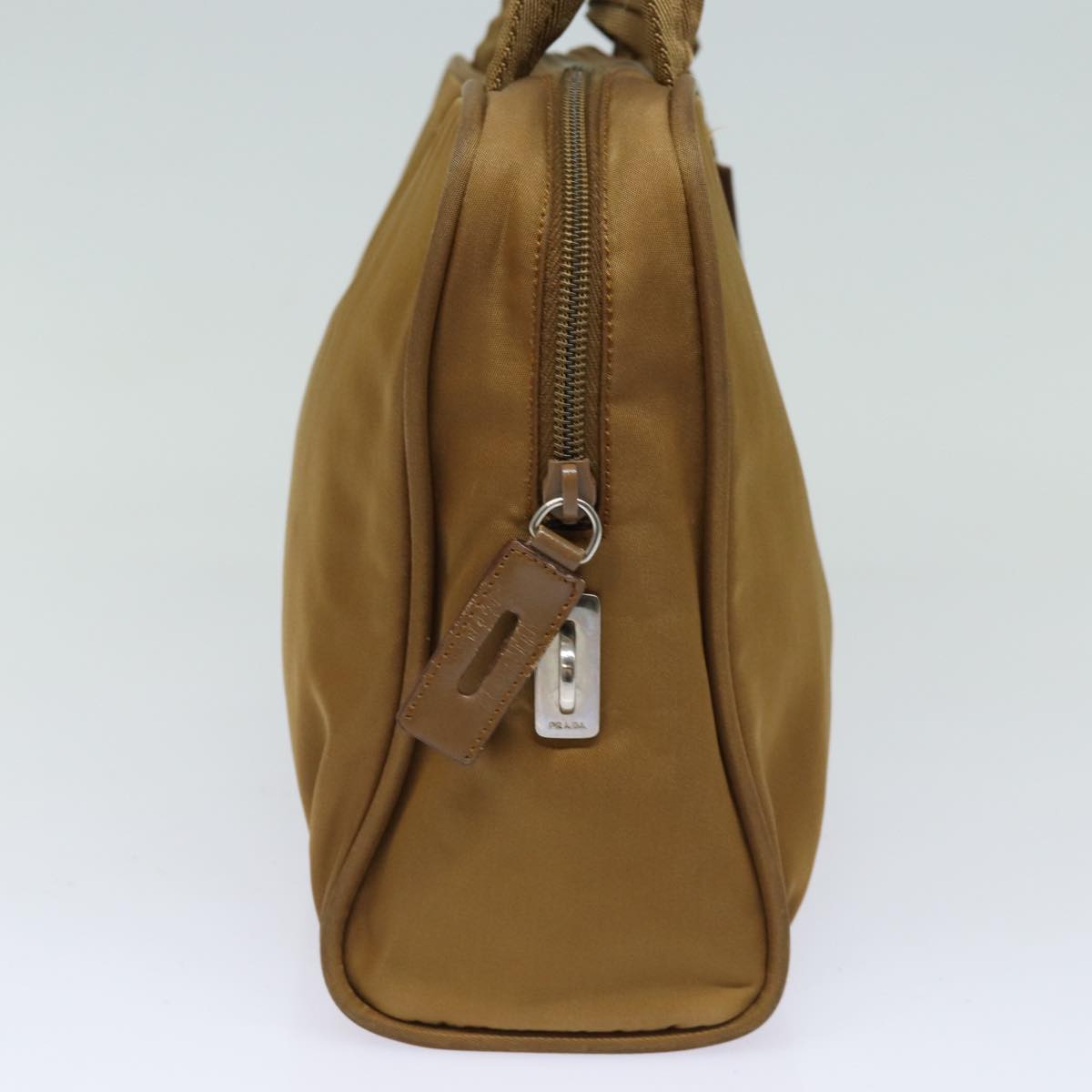 PRADA Hand Bag Nylon Brown Auth