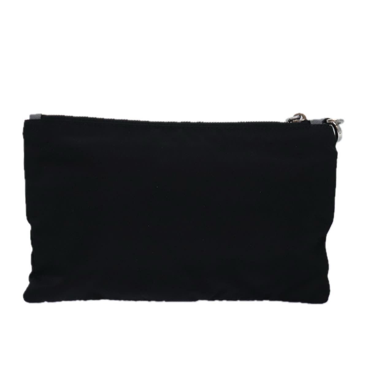 PRADA Clutch Bag Nylon Black Blue Auth