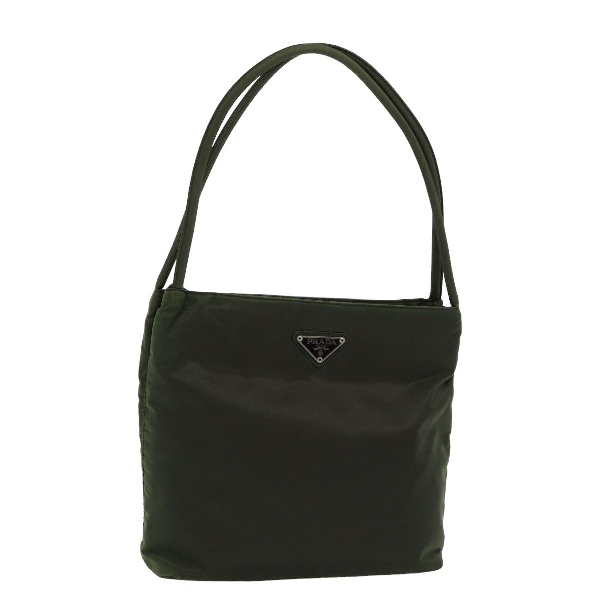 PRADA Shoulder Bag Nylon Khaki Auth