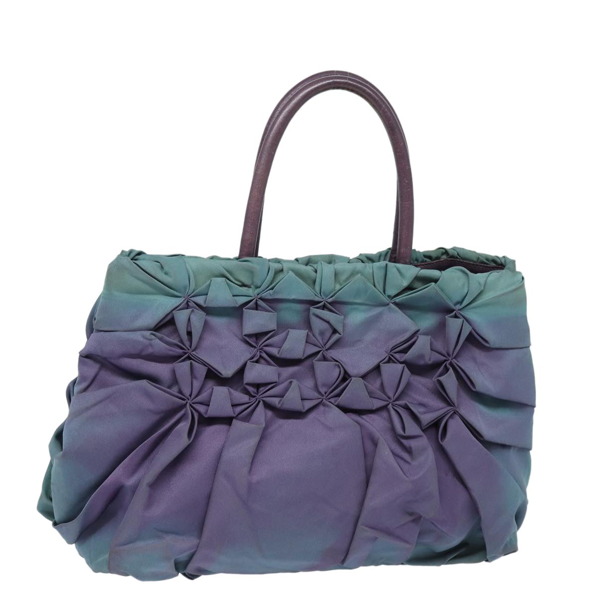 PRADA Hand Bag Nylon Purple Auth