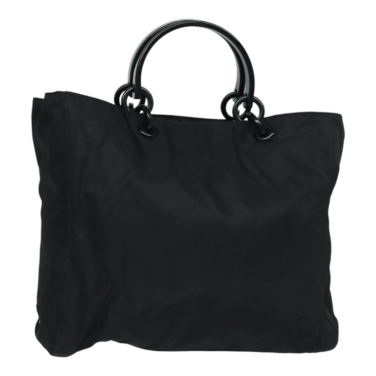 PRADA Hand Bag Nylon Black Auth