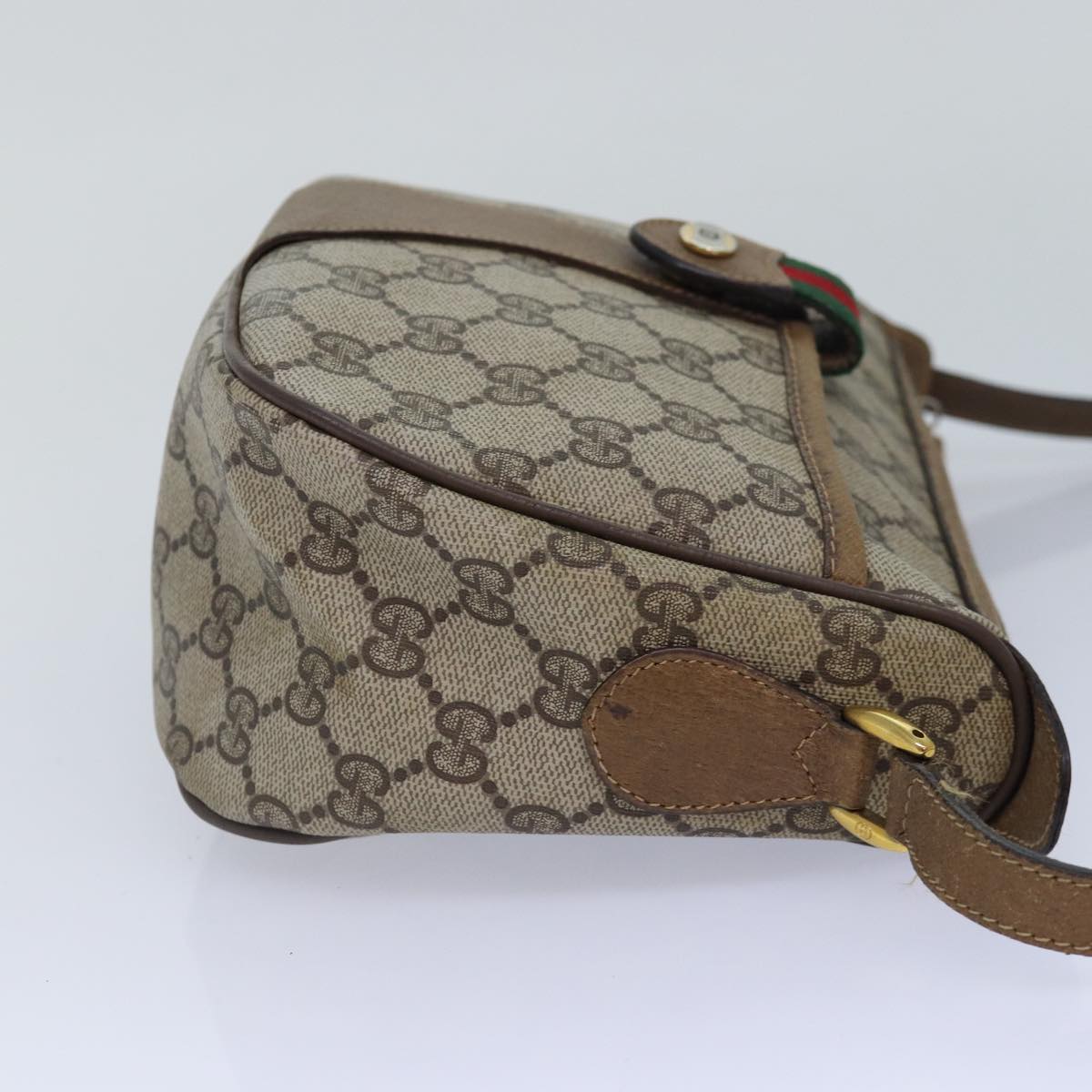 Gucci Leather Canvas Shoulder Bag