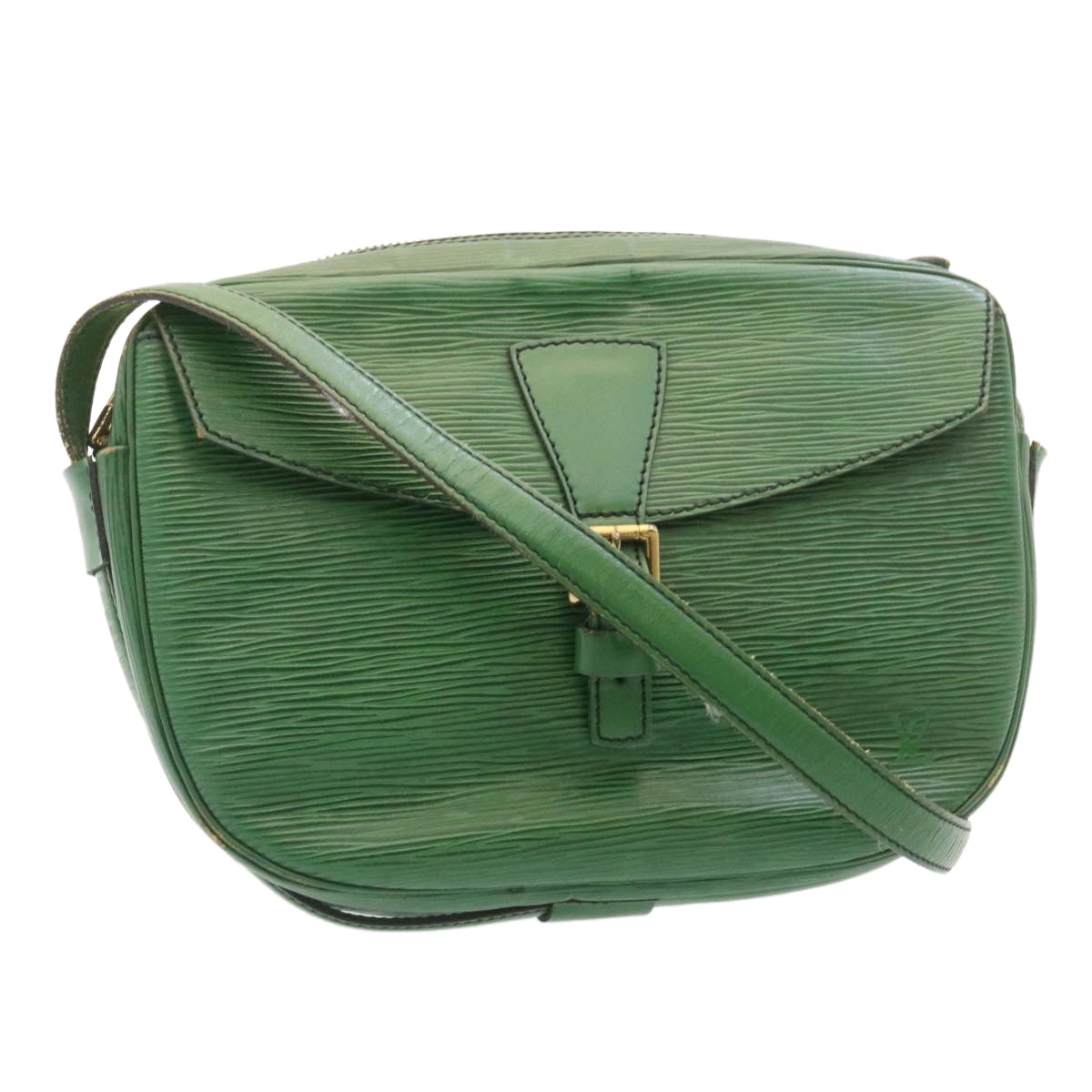 LOUIS VUITTON Epi Jeune Fille MM Shoulder Bag Green M52154 LV yk3606