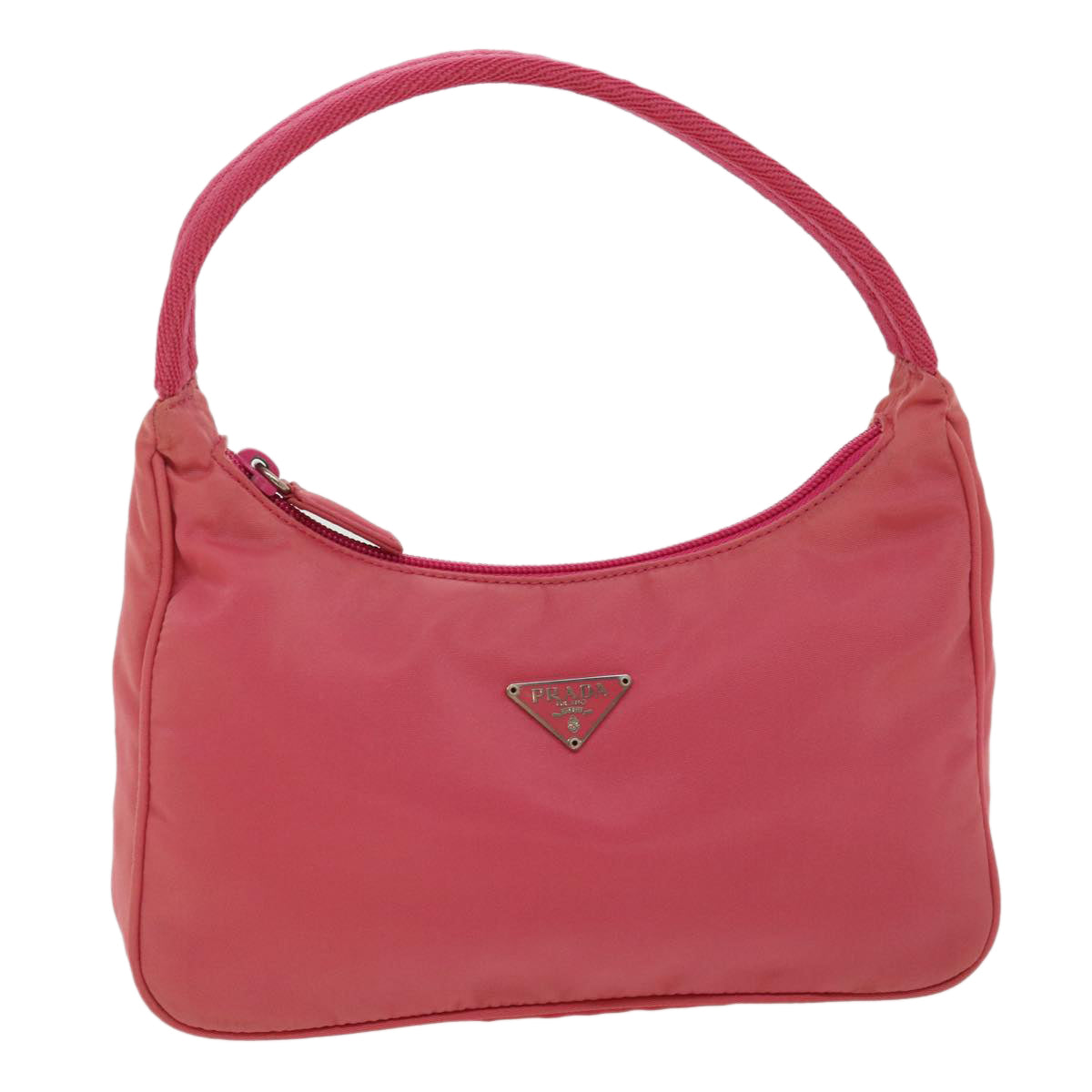 PRADA Hand Bag Nylon Pink Auth