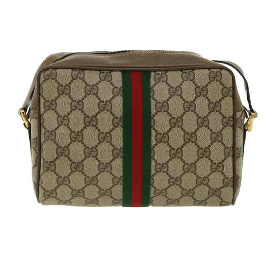Gucci Leather Canvas Shoulder Bag
