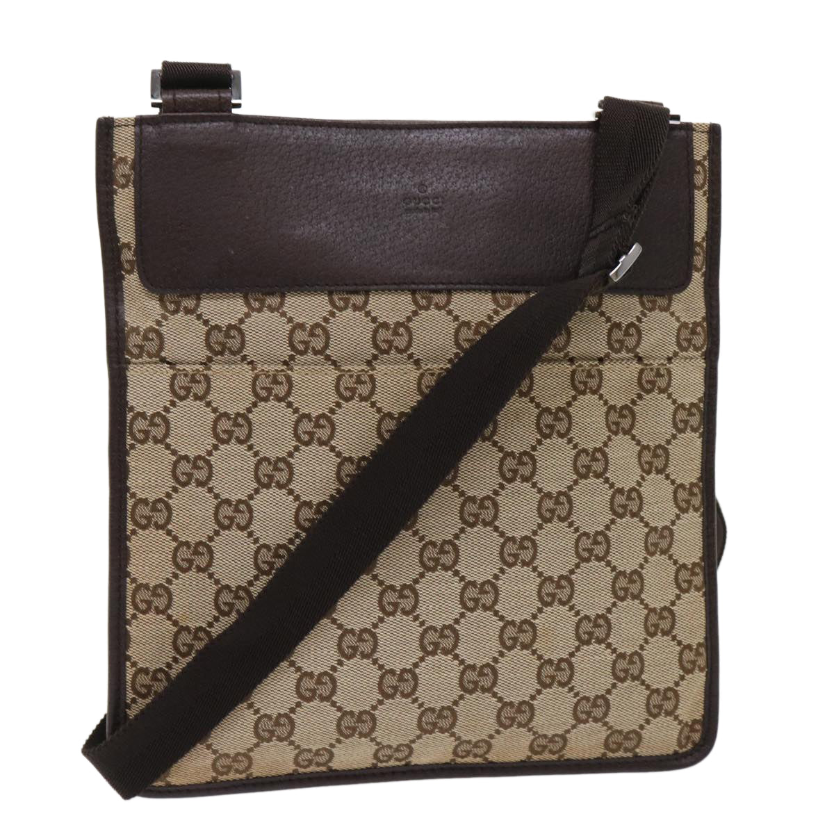 Gucci Leather Canvas Shoulder Bag