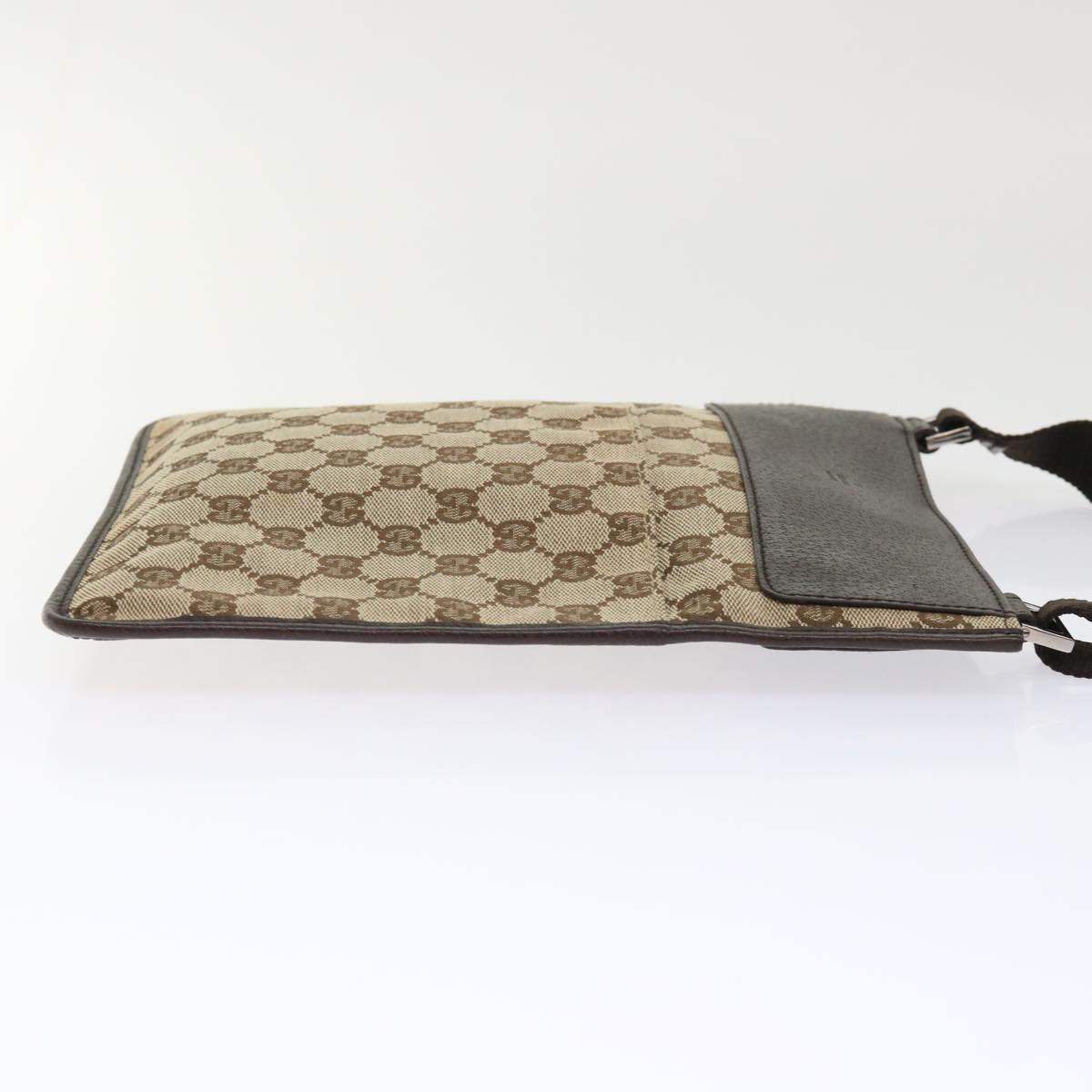 Gucci Leather Canvas Shoulder Bag