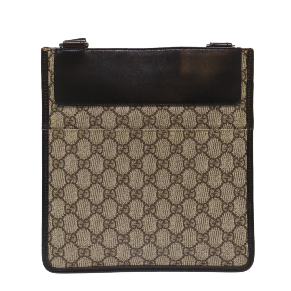 Gucci Leather Canvas Shoulder Bag
