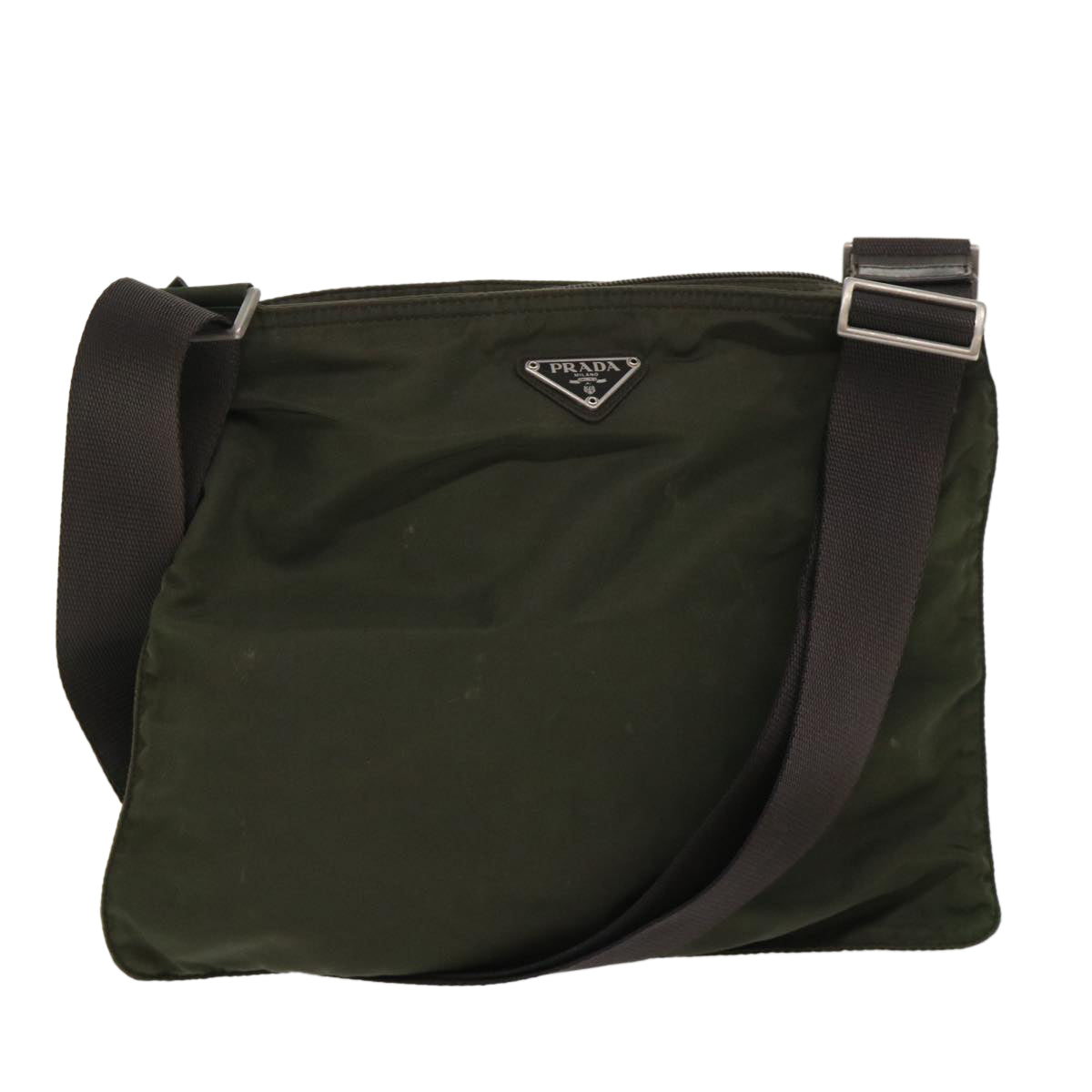 Prada Shoulder Bag Nylon Khaki