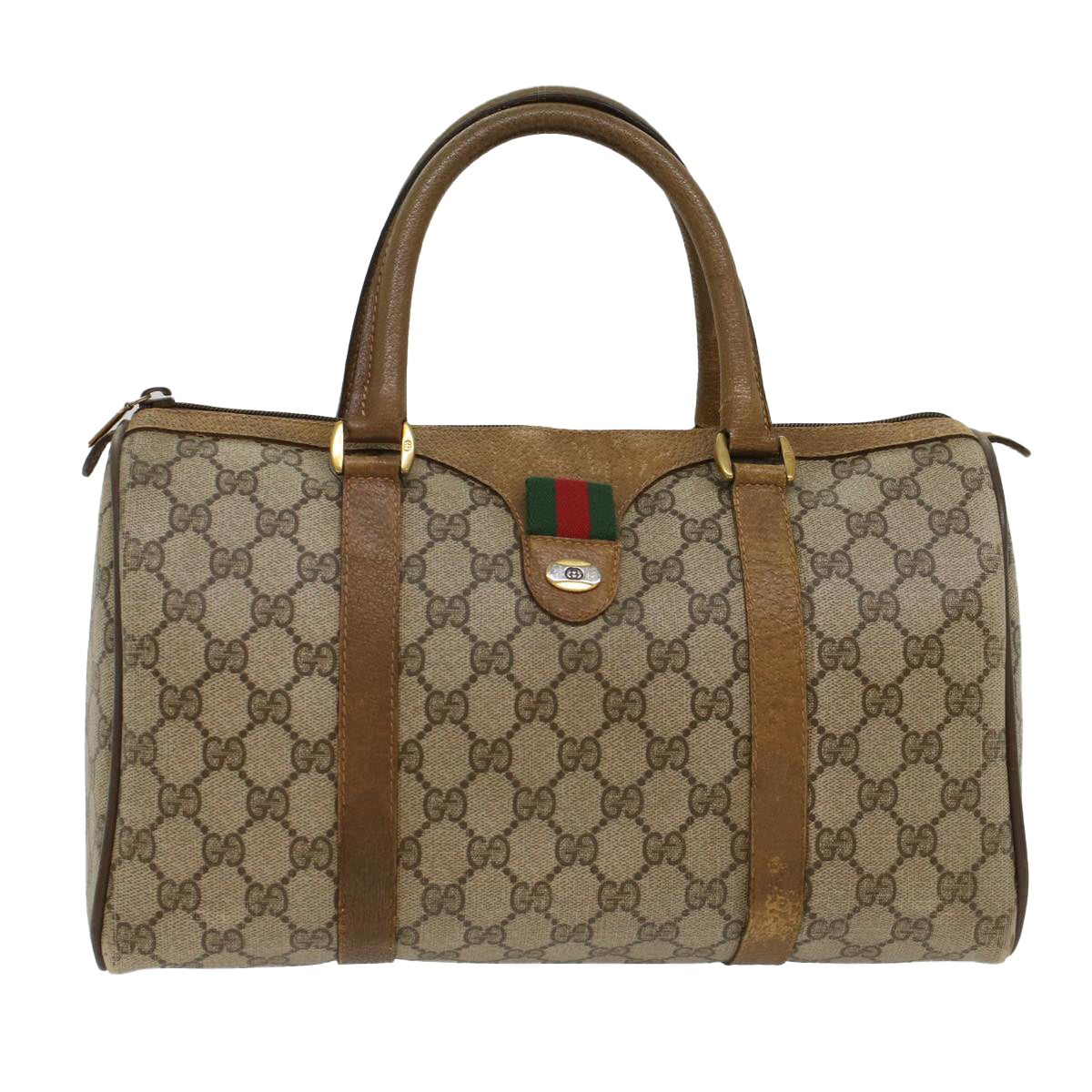 Gucci Leather Canvas Shoulder Bag