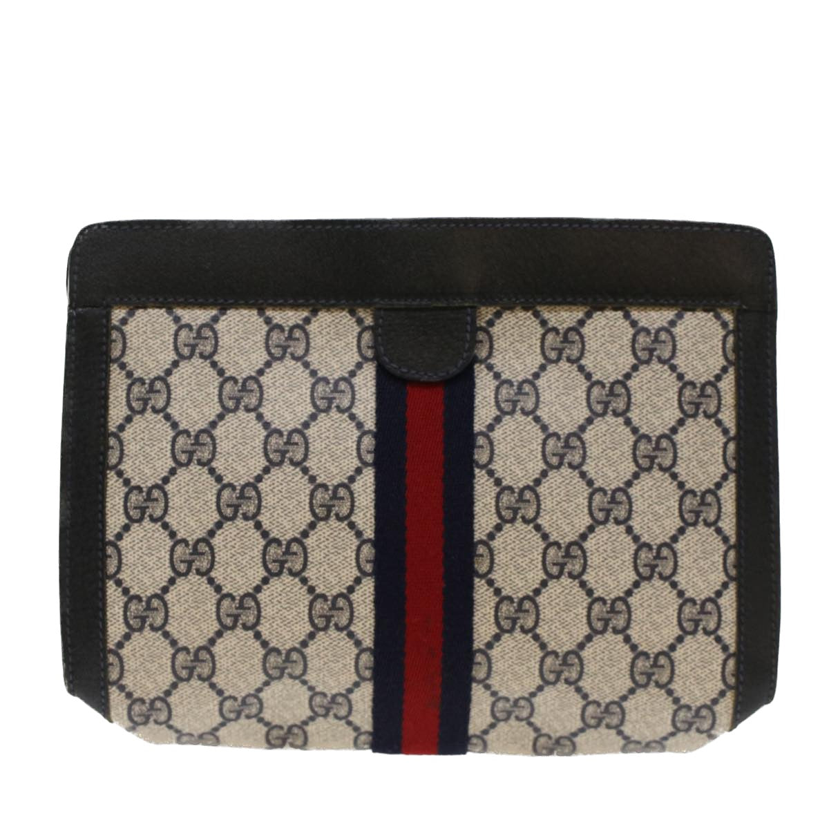 Gucci Leather Canvas Clutch