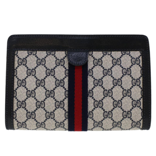 Gucci Leather Canvas Clutch