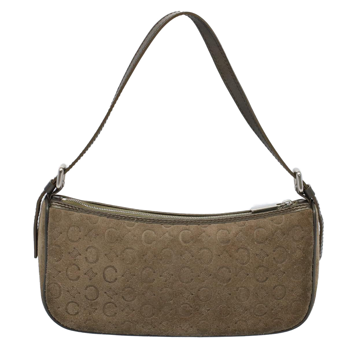 Luxury CELINE C Macadam Canvas Accessory Pouch Brown 9030