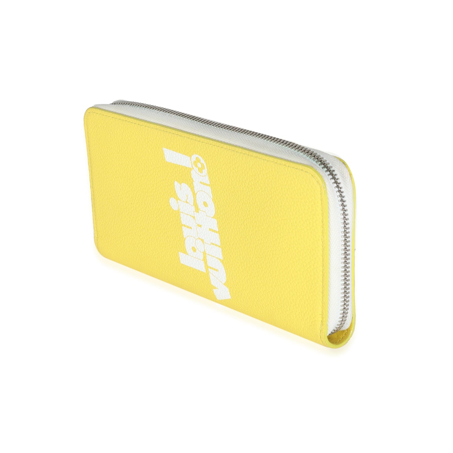 Louis Vuitton Jaune Taurillon Logo Vertical Zippy Wallet