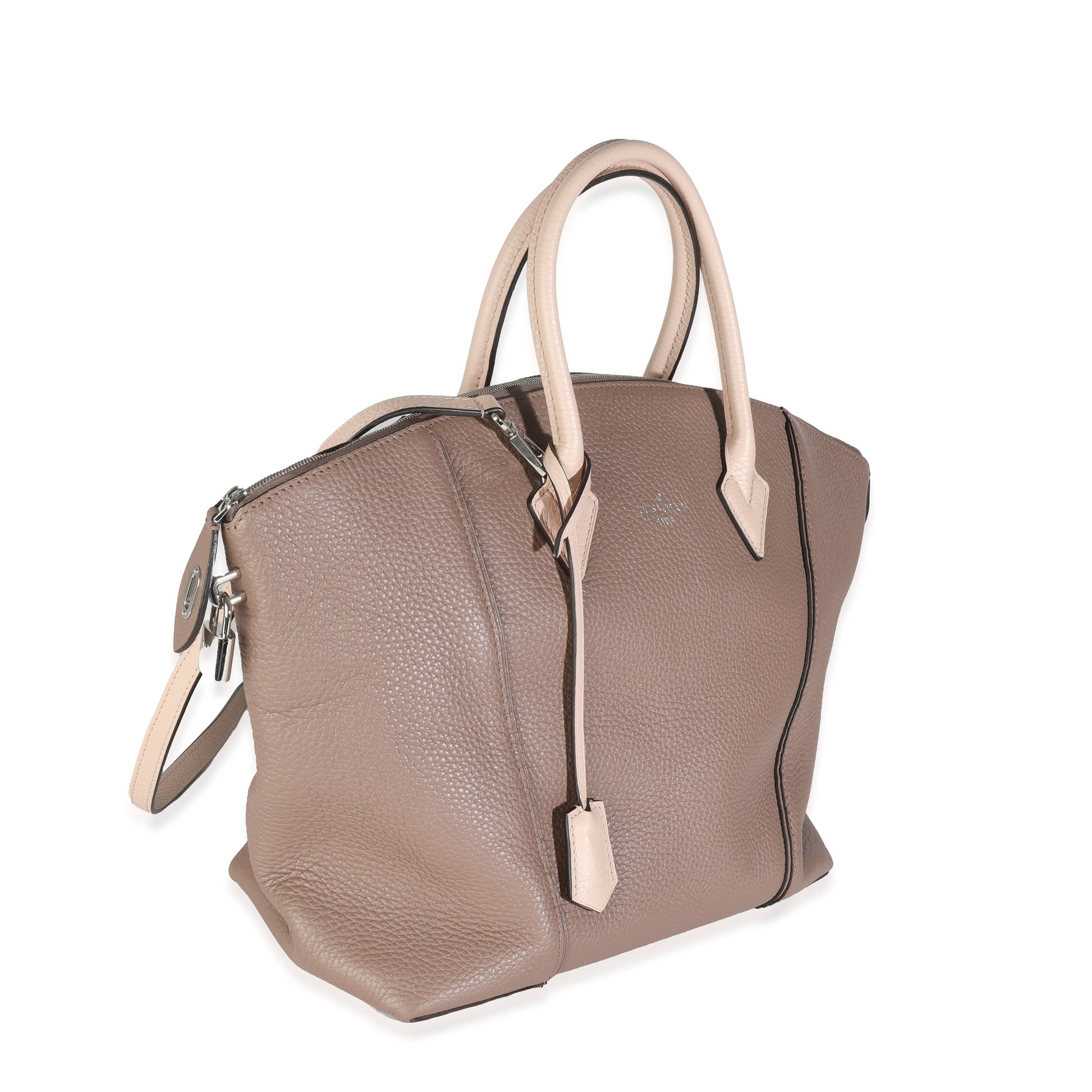 Louis Vuitton Taupe Petale Taurillon Soft Lockit MM