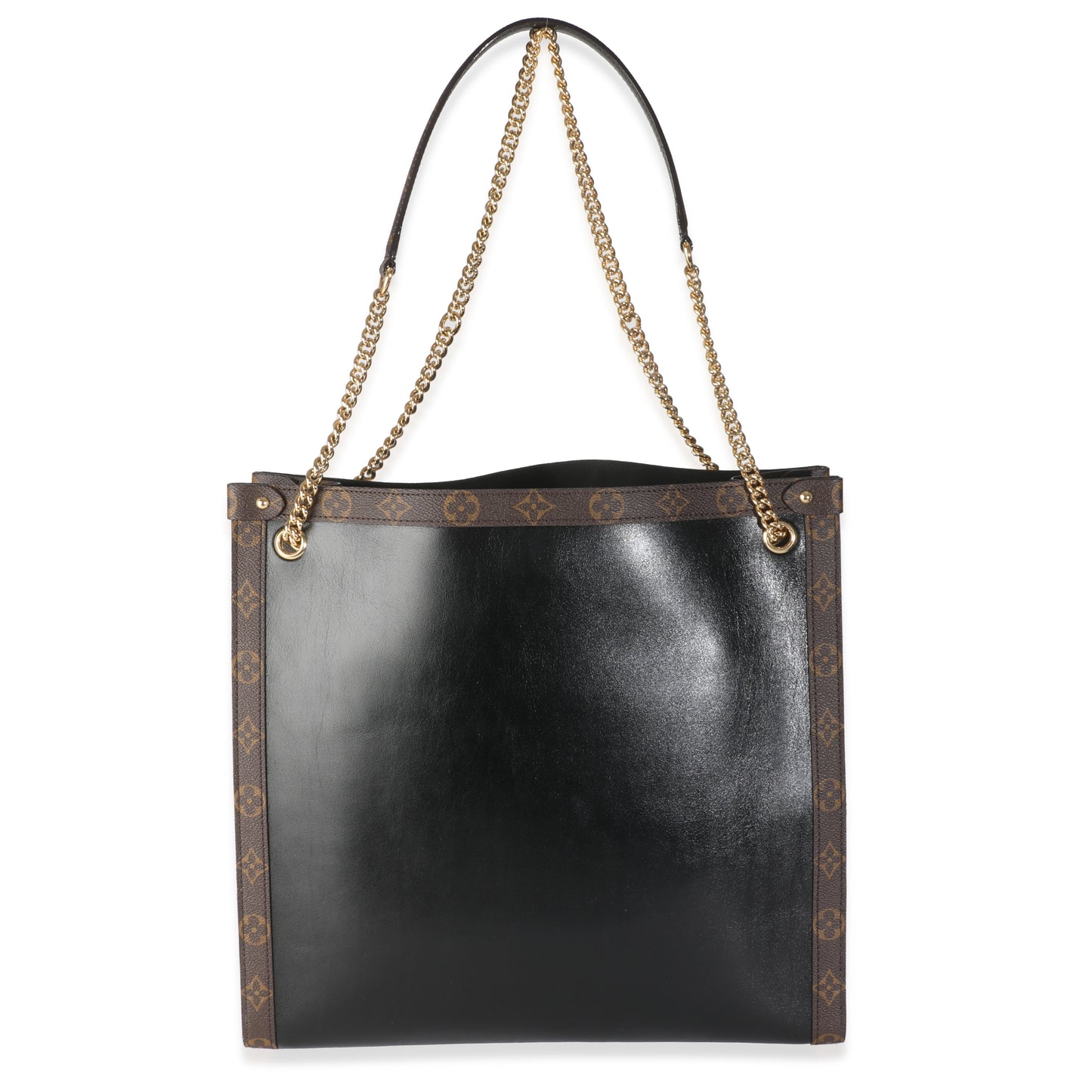 Luxury Women's Handbag | Louis Vuitton Black Calfskin Monogram Canvas Nova MMVibe