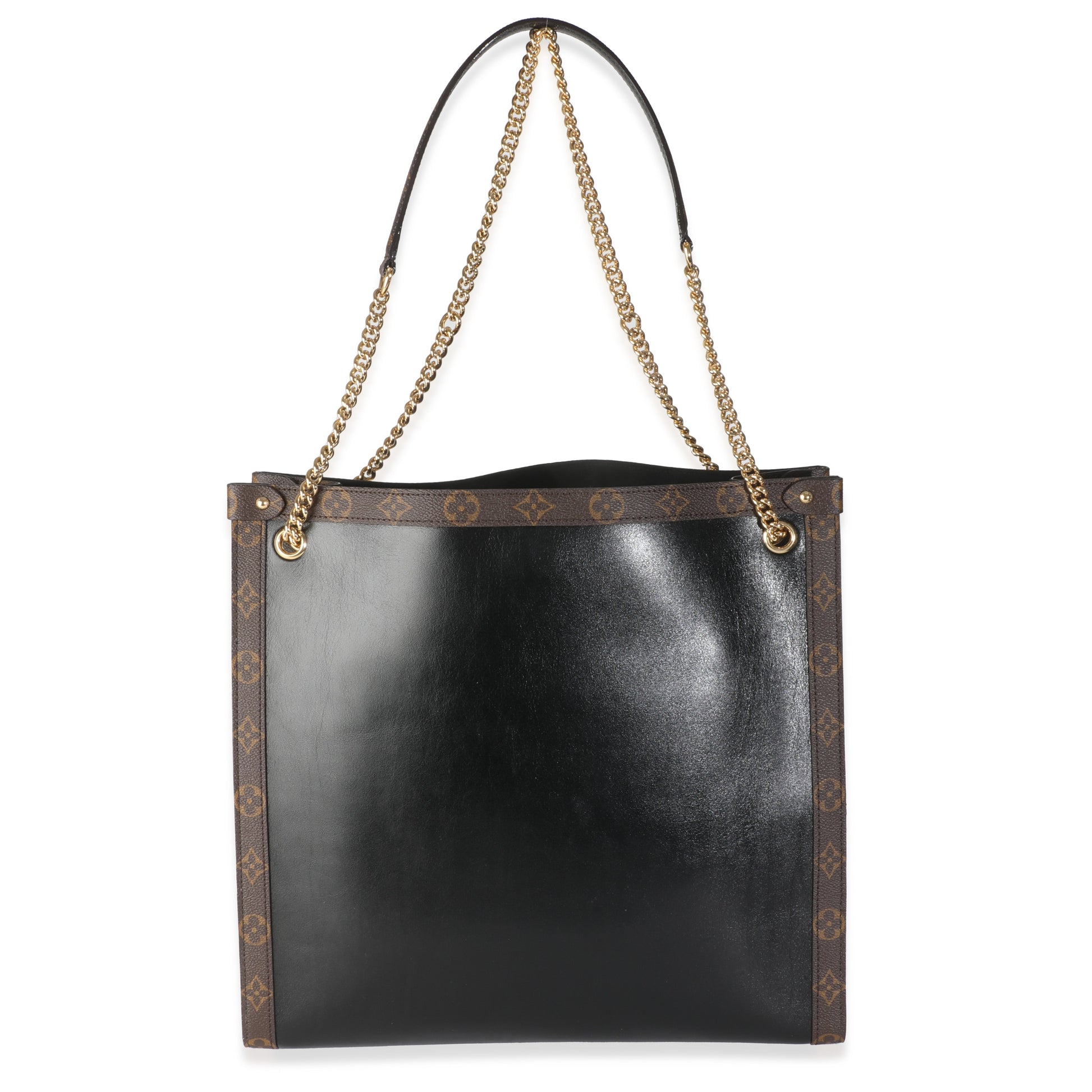 Luxury Women's Handbag | Louis Vuitton Black Calfskin Monogram Canvas Nova MMVibe