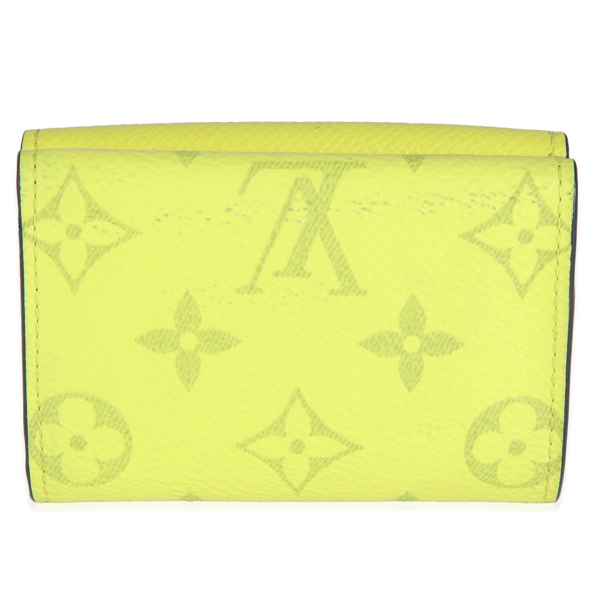 Louis Vuitton Yellow Tiagrama Discovery Compact Wallet