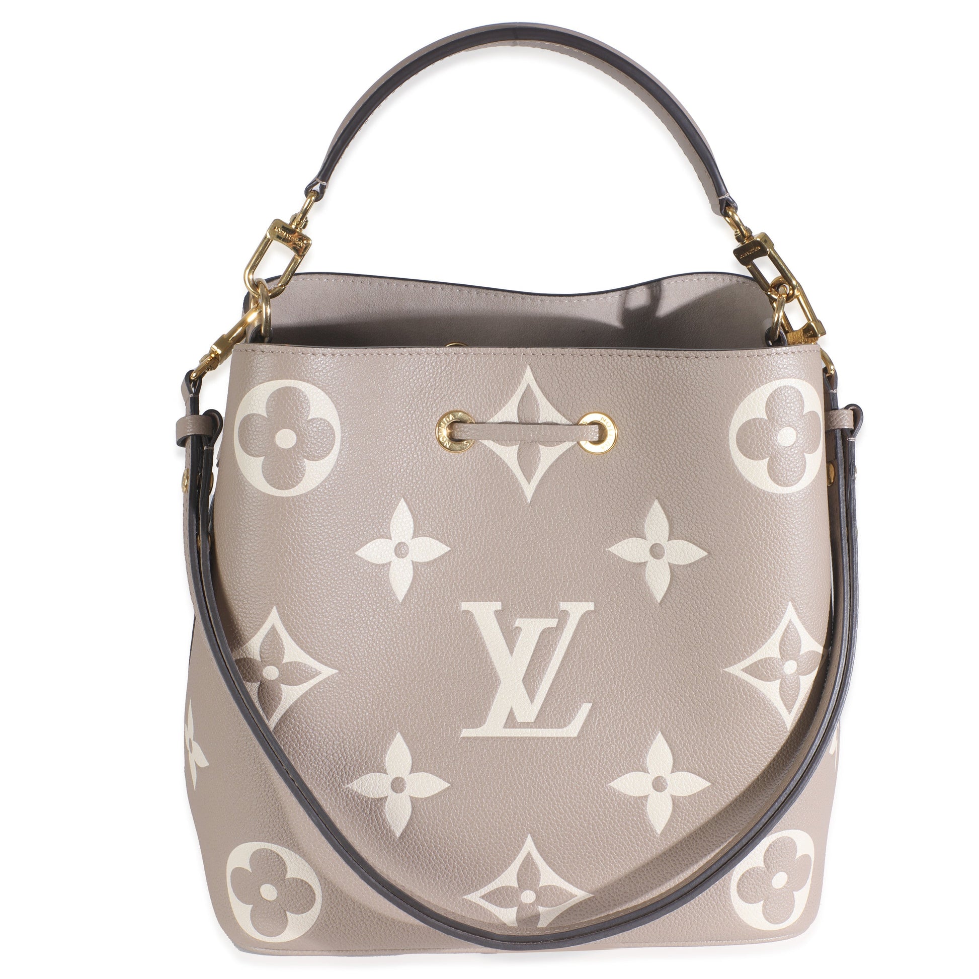 Louis Vuitton Tourterelle Creme Empreinte Monogram Giant Neonoe MM