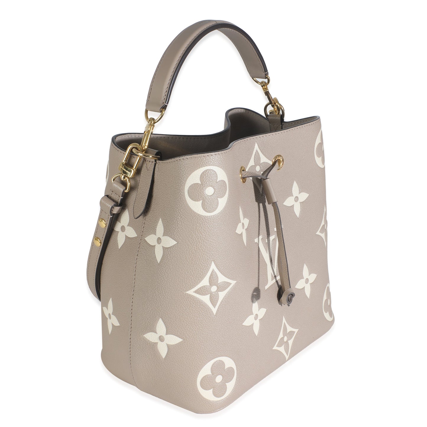 Louis Vuitton Tourterelle Creme Empreinte Monogram Giant Neonoe MM