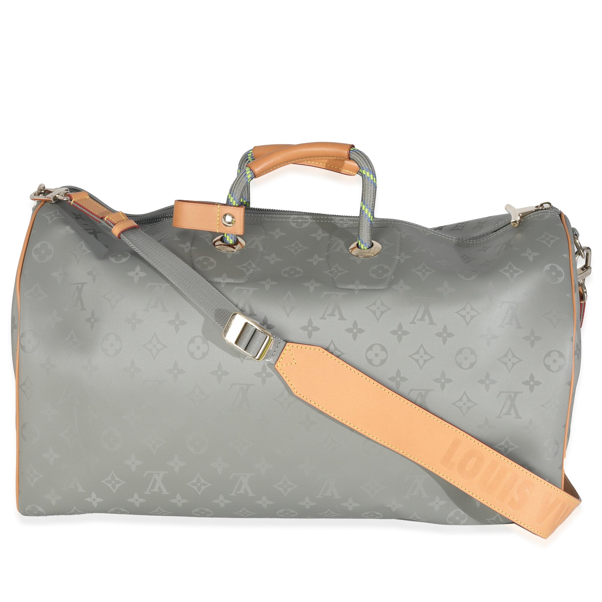 Luxury Women's Handbag | Louis Vuitton Monogram Titanium Keepall Bandouliere 50