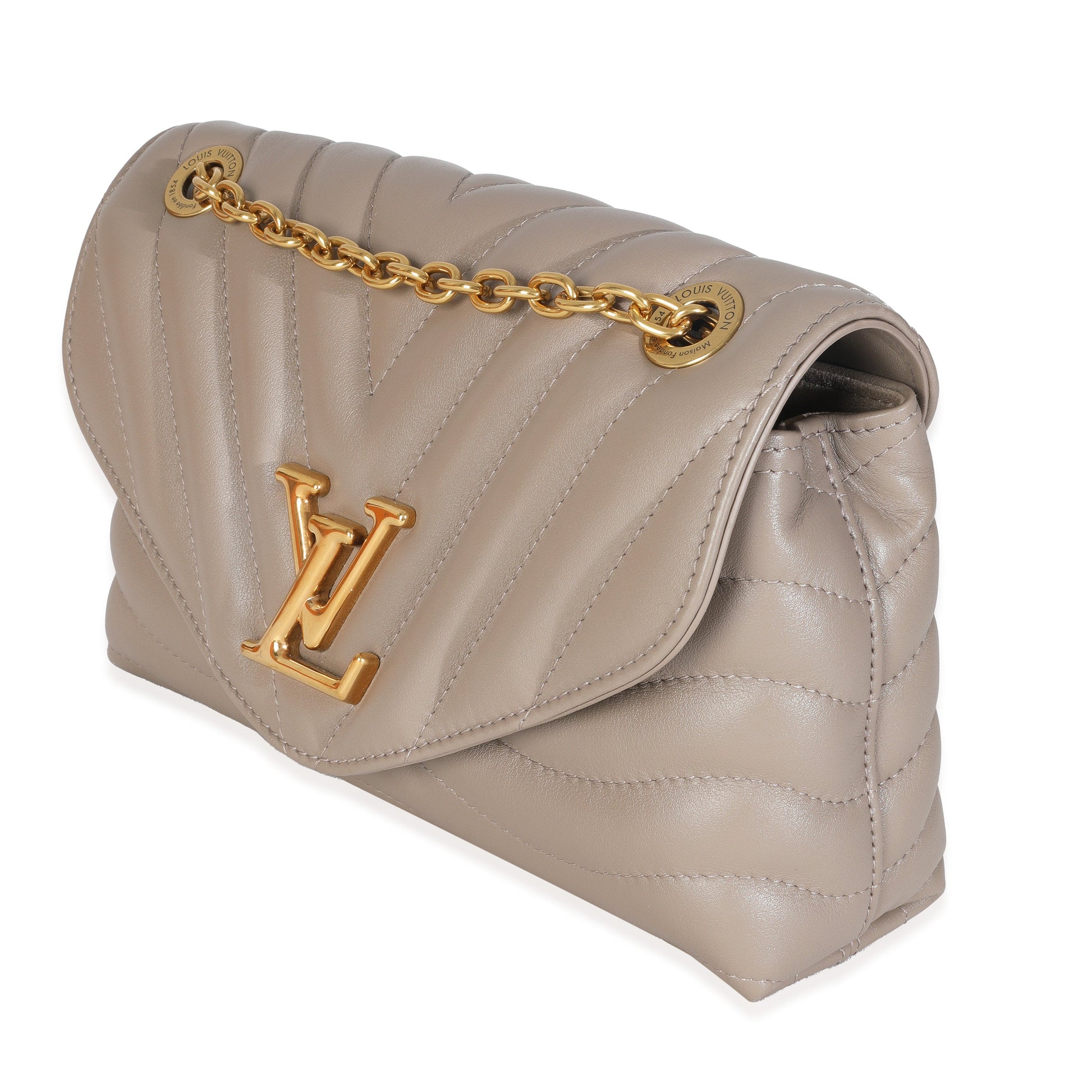 Louis Vuitton Taupe Calf Leather New Wave Chain MM