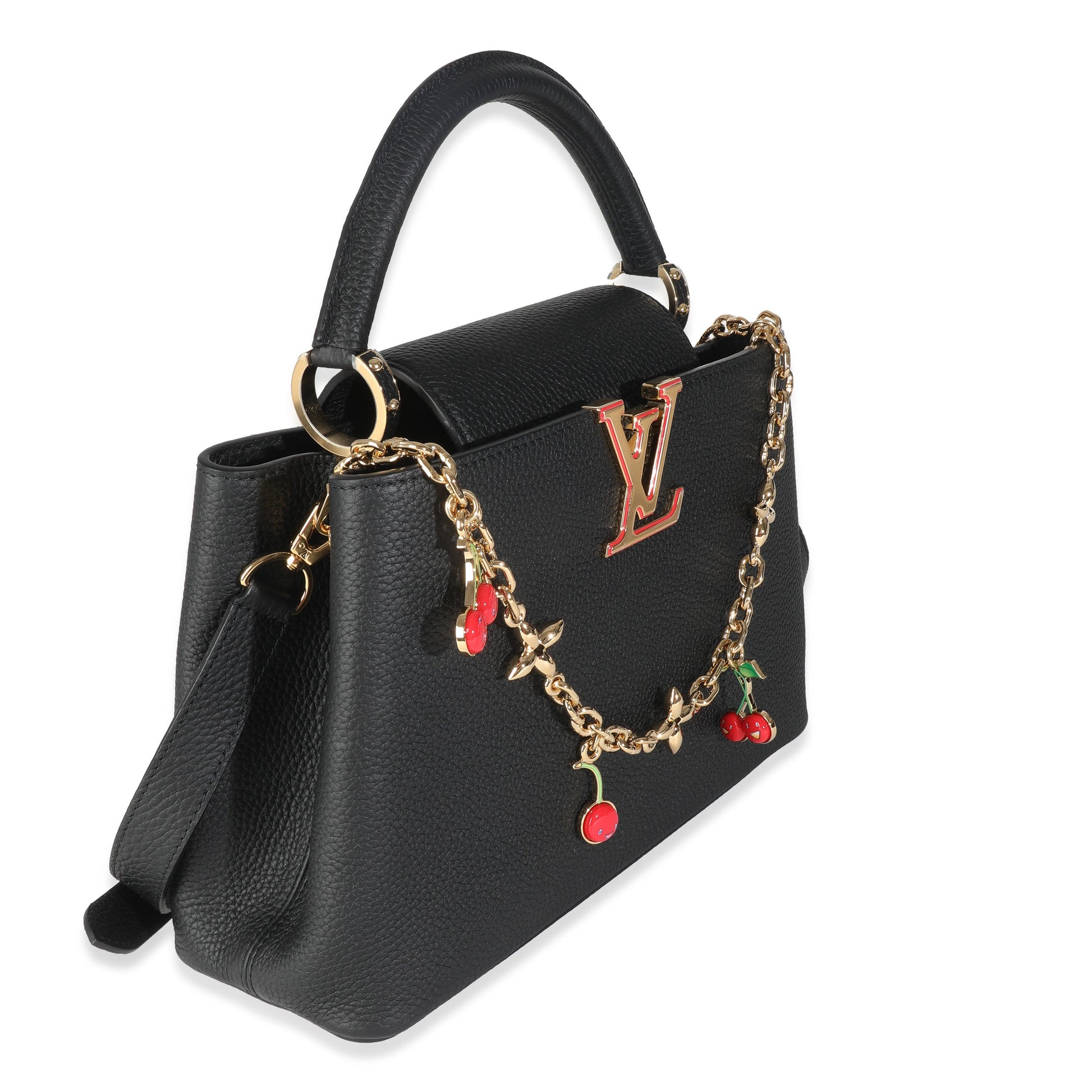 Luxury Women's Handbag | Louis Vuitton x TM Black Taurillon Capucines MM