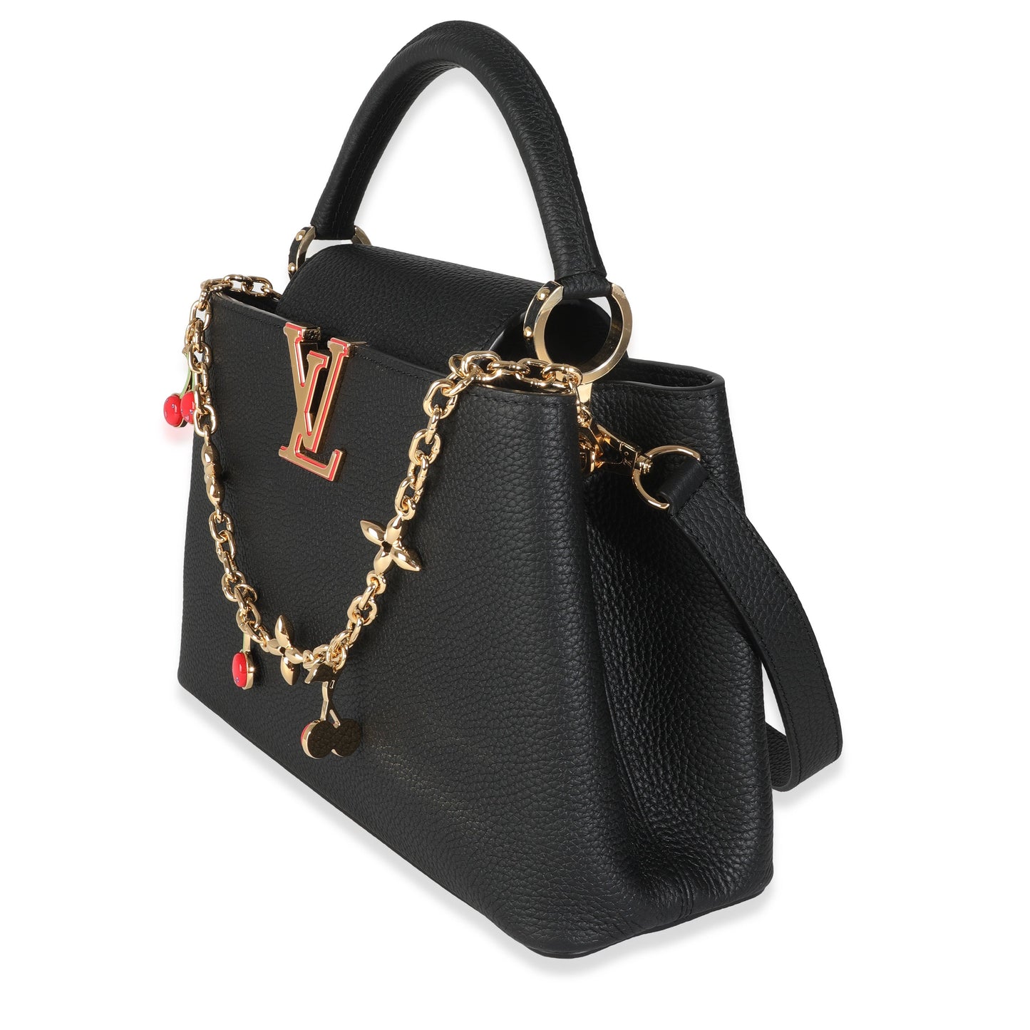 Luxury Women's Handbag | Louis Vuitton x TM Black Taurillon Capucines MM