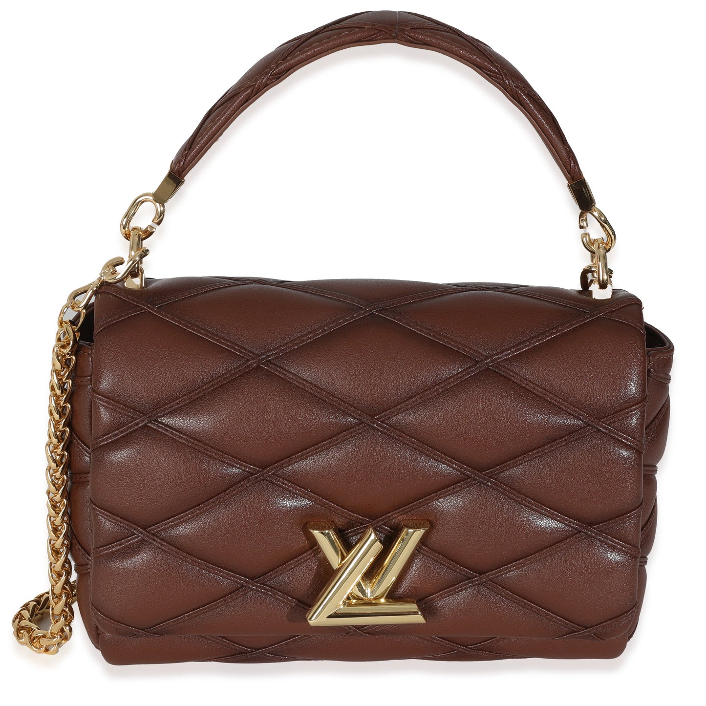 Louis Vuitton Tan Lambskin Malletage GO-14 MM Top Handle