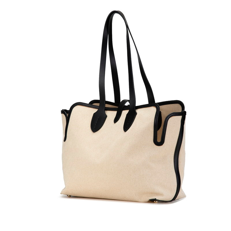 Burberry Logo Canvas Leather 2way Tote Bag